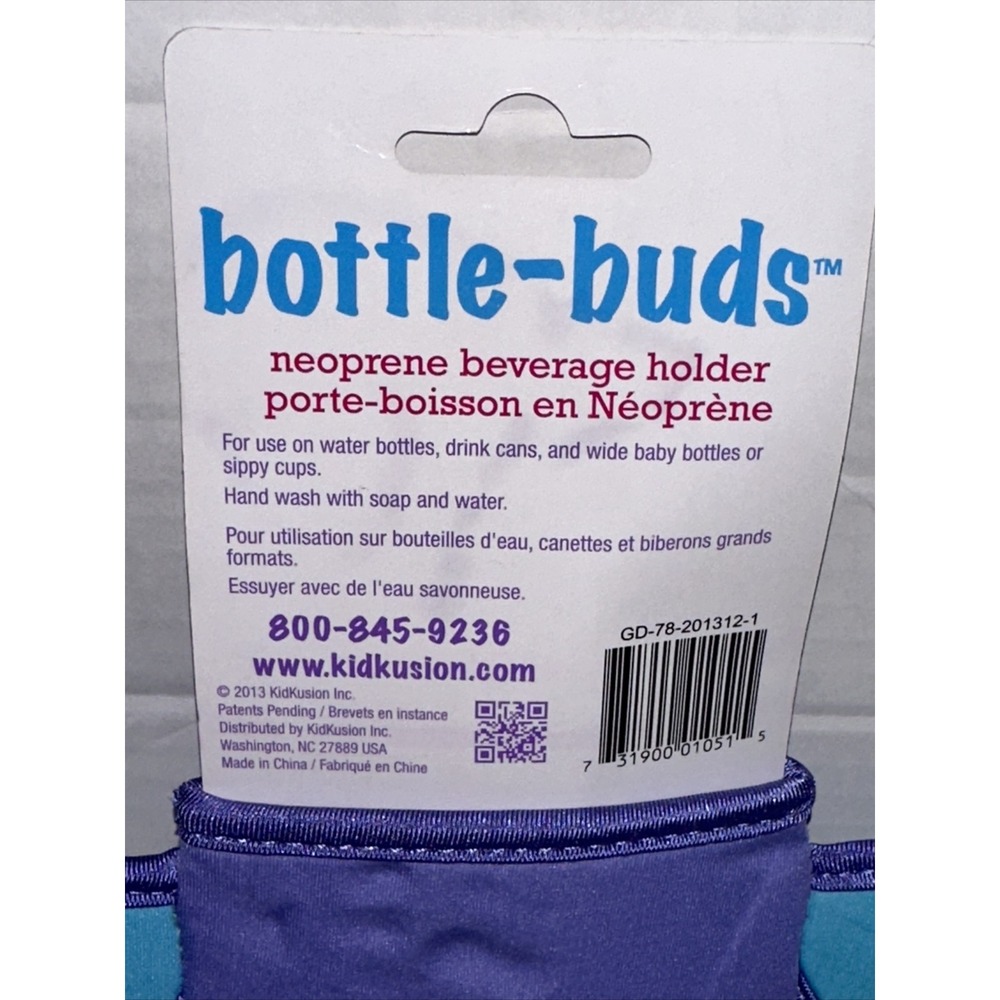 KidKusion Bottle-Bud Koozie Elephant Zoo Baby Collection Neoprene Beverage Hold - Picture 14 of 16